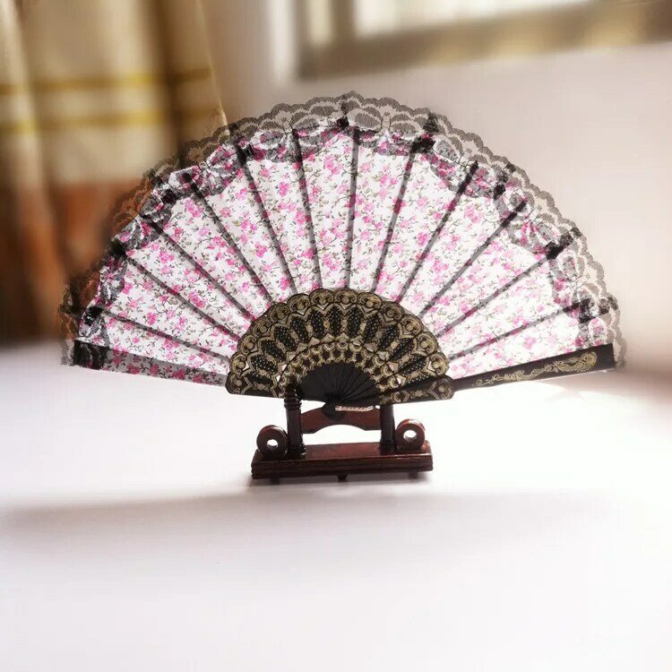 High Quality Lace Black And White Cotton Lady Ladies Fan High - End Gifts 2021