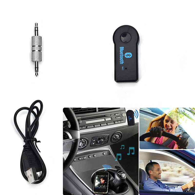 3.5mm Universal Car Bluetooth V3.0 Audio Music Receiver Adapter Auto AUX Streaming A2DP Kit for Speaker Headphone