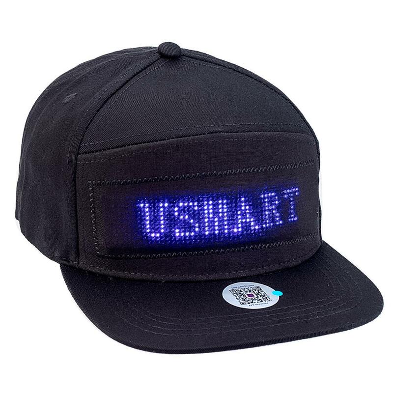 Fajne 12*48 Led z Bluetooth znak kapelusz hip hop taniec uliczny party parada ochrony przeciwsłonecznej turystyka nocna czapka wędkarska gif