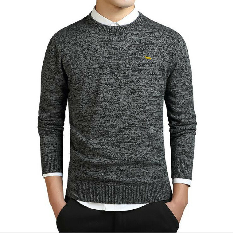 Harmont-suéter de punto para hombre, Jersey informal de 100% algodón, sólido, cuello redondo, ajustado, primavera y otoño, novedad