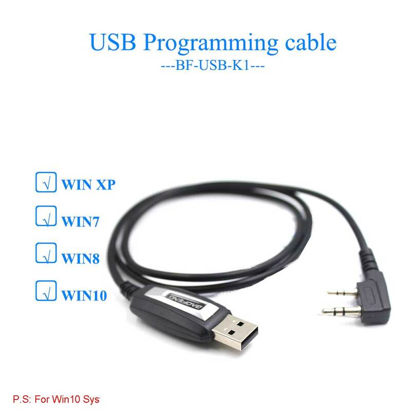 BAOFENG-Cable de programación USB con CD de controlador para UV-5R, UV-82, BF-888S Plus, Radio portátil con enchufe K