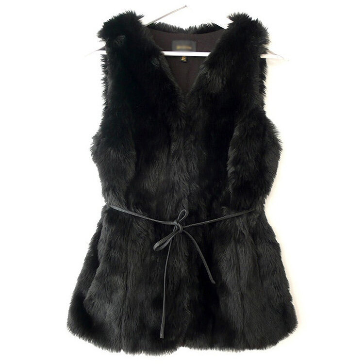 PLUS ขนาด 6XL 2020 ผู้หญิงฤดูหนาว Faux ขนสัตว์เสื้อกั๊ก Slim ยาว Faux ขนสัตว์ GILET Fourrure ขนสัตว์ Vest Coat