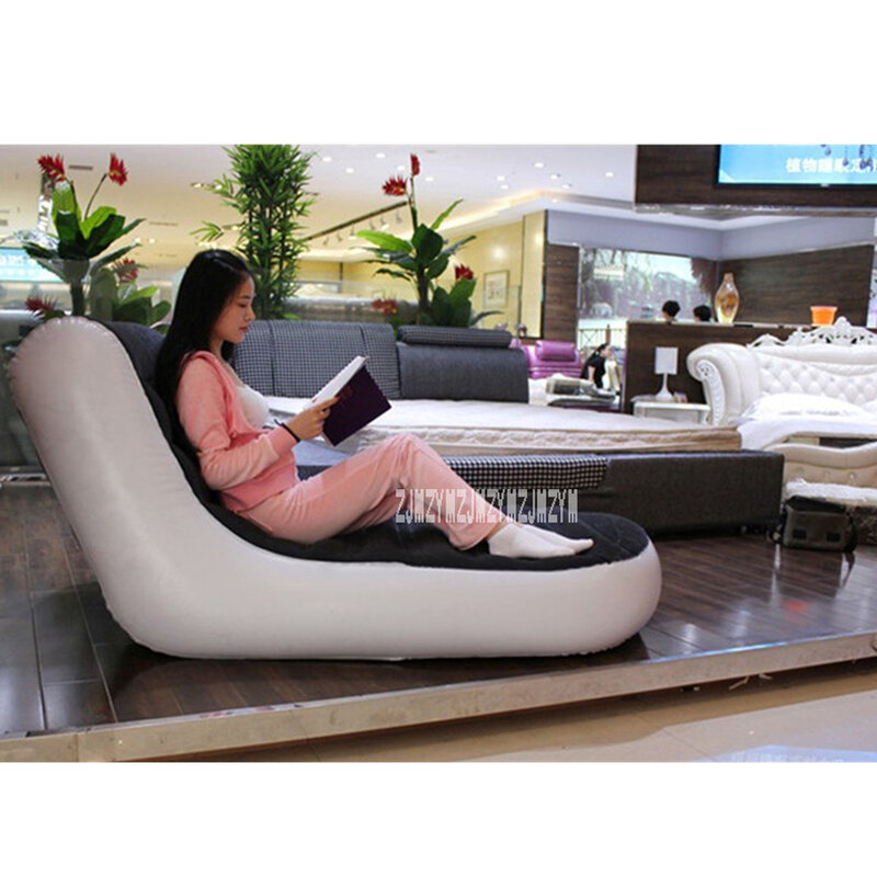 Canapé-lit gonflable en forme de L A806, canapé simple Portable d'extérieur, canapé paresseux pour la maison avec pompe électrique + oreiller