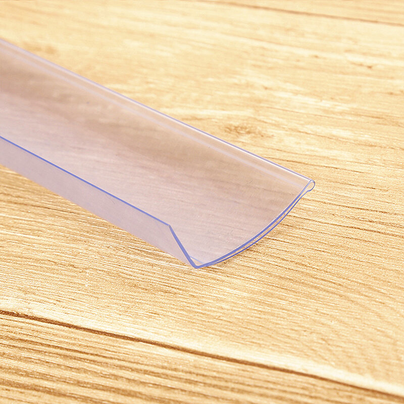Plastic PVC Shelf Price Talker Data Strips Clip Holder Adhesive Tape Arc Type Merchandise Sign Label Display 80pcs