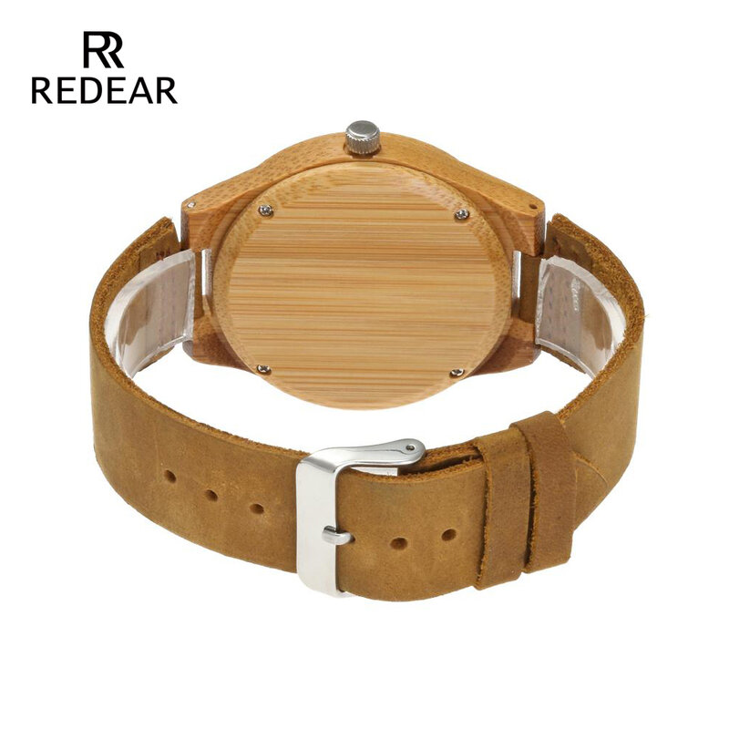 De alta calidad de las parejas relojes de madera sin logotipo reloj con correa de cuero de los hombres de lujo hecho a mano de cuarzo reloj de pulsera para niño
