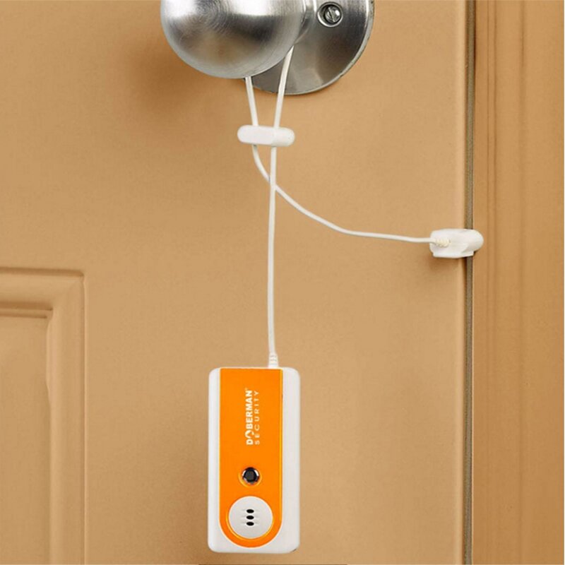 Keamanan Wisatawan Pertahanan Alarm Indoor Keamanan Perlindungan Portable Alarm Pintu dengan Lampu Flash Sensor Detector 100dB
