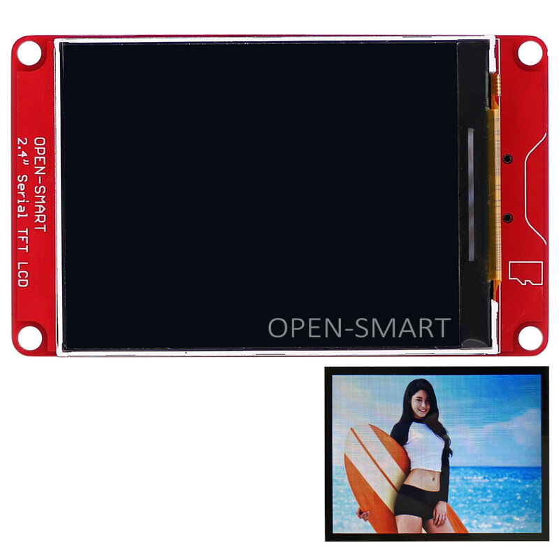 Écran d'extension de module LCD TFT série UART 2.4 pouces à puce ouverte avec prise de carte TF pour Arduino UNO R3 Mega2560 Nano Leonardo
