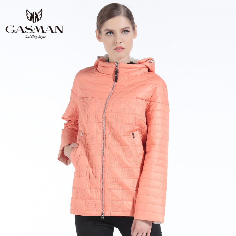 GASMAN 2019 primavera otoño mujer abrigo moda marca mujer chaqueta otoño mujer chaquetas y abrigos Parka para mujer talla grande 5XL 4XL