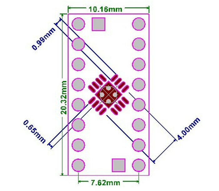 Chất lượng cao 10 cái/lốc QFN16 để DIP16 Adapter PIN Pitch 0.5 0.65 mét PCB Board Chuyển Đổi DIP Chuyển Đổi