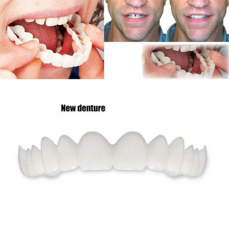 Blanchiment pression sur sourire sourire parfait s'adapte à la plupart des soins de prothèse dentaire confortables faux placages de dents dentaires supérieures et dents inférieures
