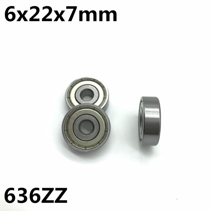 10Pcs 636ZZ 636-2Z 6x22x7 mm Deep groove ball bearing Miniature bearing High quality 636Z