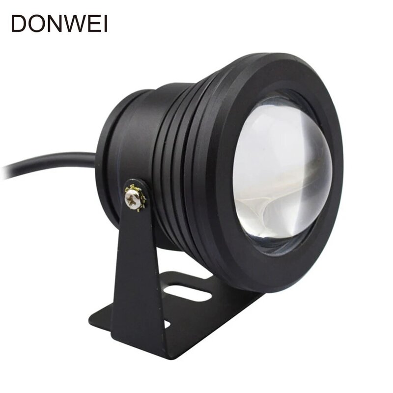 Подводный светодиодный светильник DONWEI, 10 Вт, 12 В переменного/постоянного тока, IP68, ландшафсветильник свет для фонтанов, бассейнов, газонов, теплый белый, холодный белый свет
