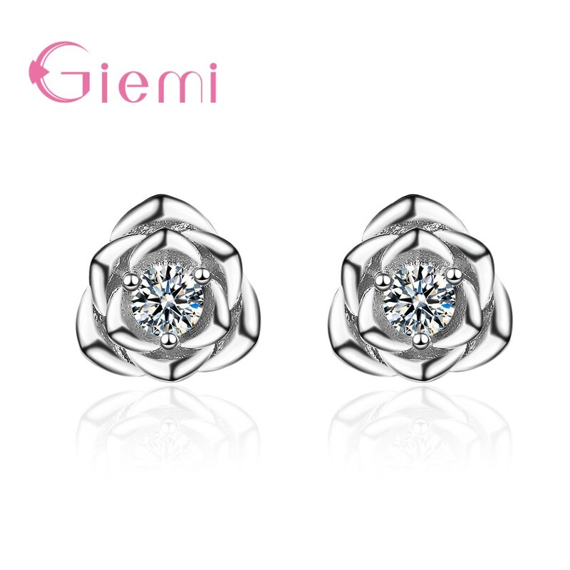 S90 Silver Warna Anting-Anting Anting-Anting Trendi Berkilau Batu Cubic Zirconia Fashion Perhiasan Hadiah Terbaik untuk Anak Perempuan Pertunangan