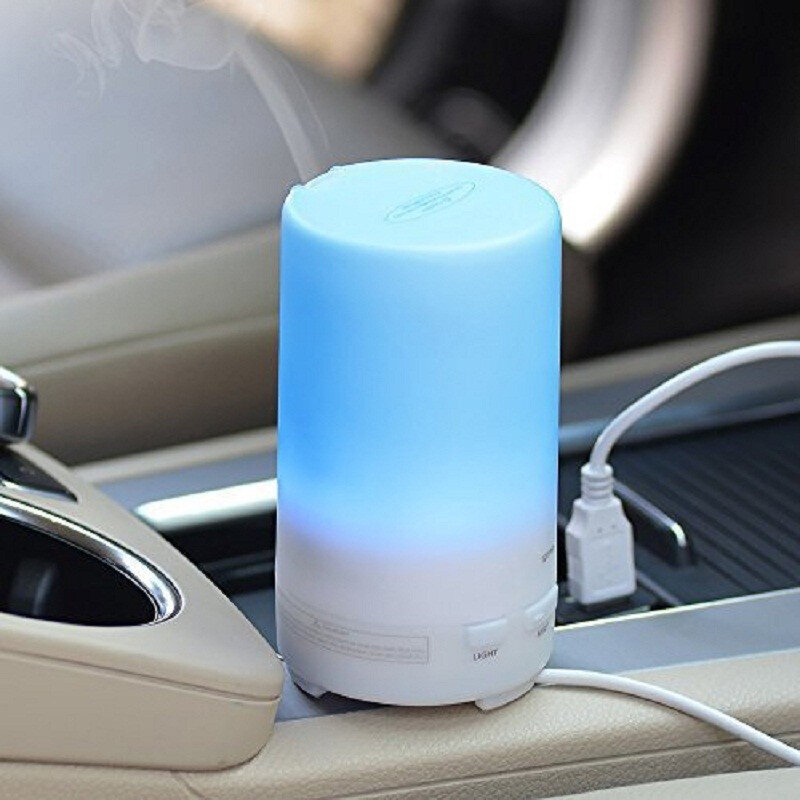 KBAYBO 50ml Ultrasonic USB Diffuser air Humidifier Essential Oil diffuser Aromatherapy Car Diffuser Humidifier 7 color LED Light