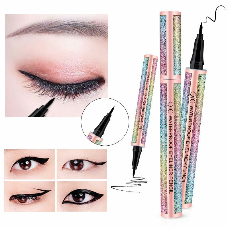 Delineador de ojos negro impermeable maquillaje de larga duración mujeres cosmético delineador de ojos lápiz cera de maquillaje ojos marcador pluma