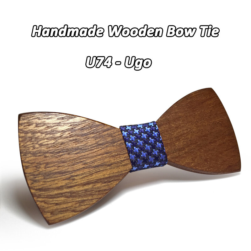 Gravata de madeira maoosiva para homens, Gravatas de madeira, Business Butterfly Cravat, Gravatas de festa para homens