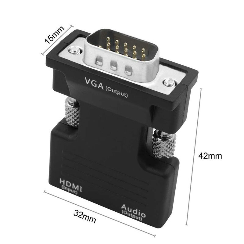 HD 1080P HDMI в VGA адаптер цифро-аналоговые аудио и видео конвертер кабель для компьютера ПК ноутбук ТВ коробка проектор видео графический