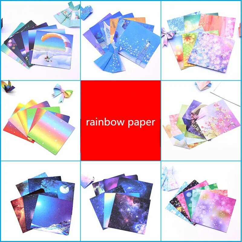 Square Origami Paper Single Side Folding Color Papers Kids Handmade DIY Scrapbooking Craft Decoration Calico Paper Gift Creative