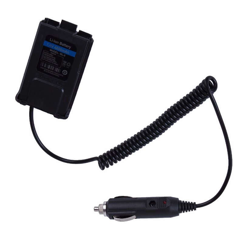 BAOFENG-adaptador eliminador de batería de coche, cargador de UV-5R de 12V para Radio portátil UV 5R UV-5RE Plus, accesorios de walkie-talkie de UV-5RA