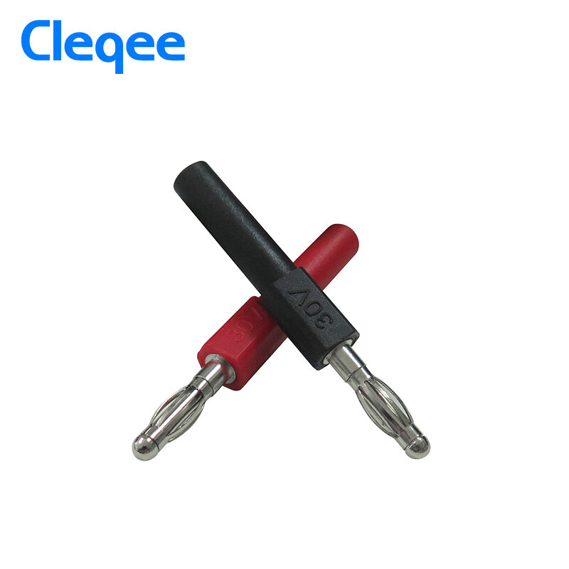 Cleqee P7021 2pcs 4mm Male to 2mm Female Banana Plug Jack For Speaker Test Probes Converter Connectors