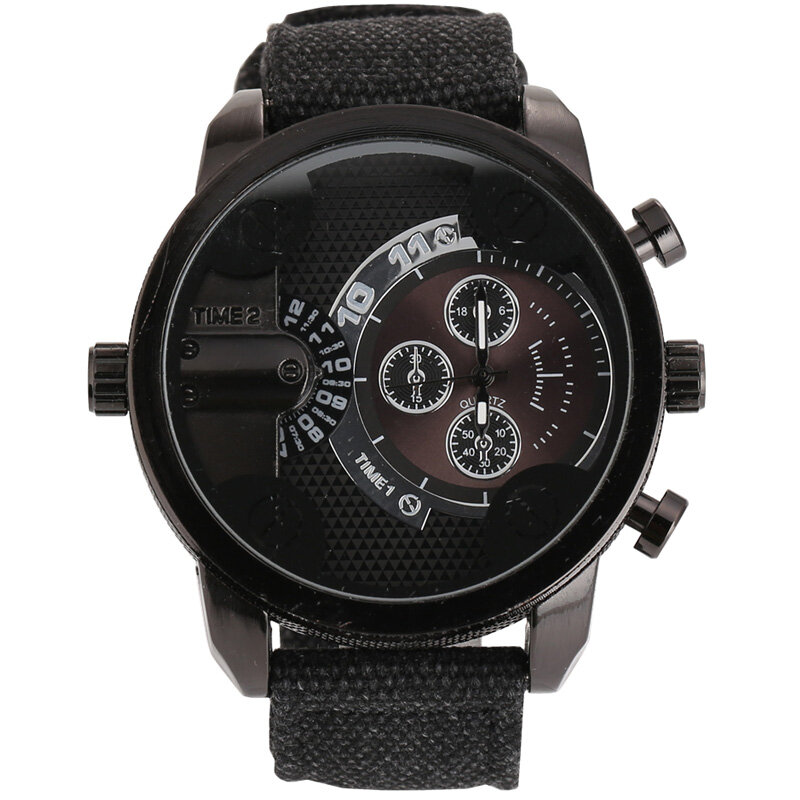 Shiweibao męskie zegarki Top marka luksusowy zegarek kwarcowy mężczyźni pasek z tkaniny podwójny czas strefy wojskowe zegarki na rękę Relogio Masculino