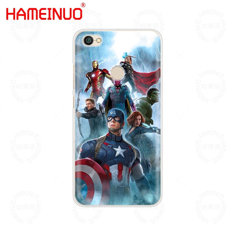 HAMEINUO Marvel Superheroes Cover phone  Case for Xiaomi redmi 5 4 1 1s 2 3 3s pro PLUS redmi note 4 4X 4A 5A