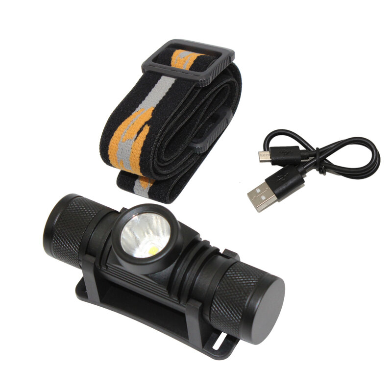 2000 Lumen LED Đèn Pha 2x XM-L2 USB có thể sạc lại Đèn Pha mờ đèn pin đèn pin Đầu đèn + 18650 Pin + USB Charger +
