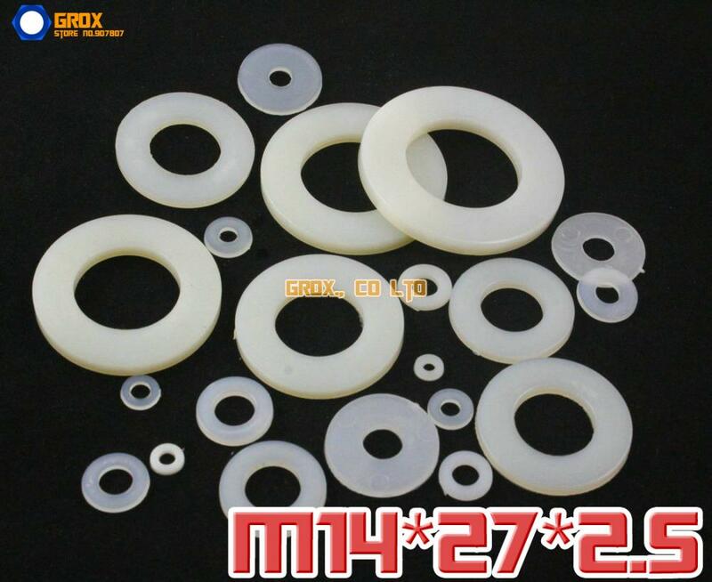 100 Stuks M14 x 27x2.5mm Nylon Platte Ring Isolatie Wasmachine