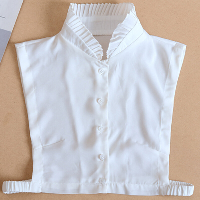 Afneembare shirt Trui Nep Kraag Vrouwen Decoratieve Blouse Top Vrouwen Kleding Accessoires vrouwelijke herfst winter shirts mesh