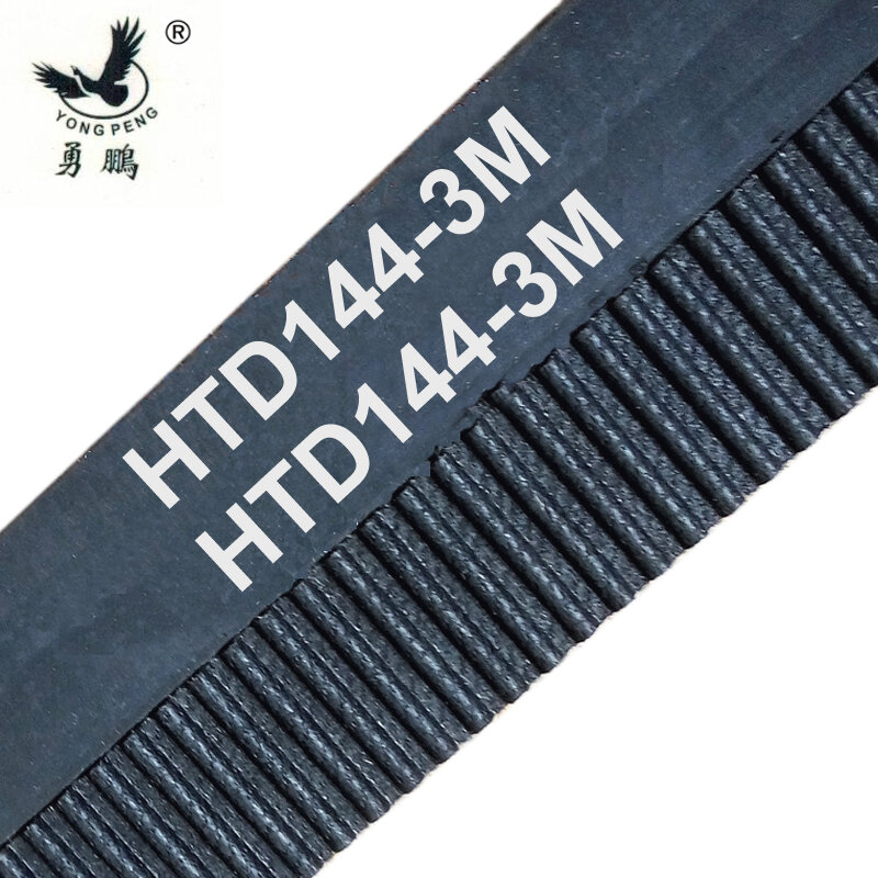10 stuks/pak 144 HTD3M 6 distributieriem tanden 48 breedte 6mm lengte 144mm rubber gesloten-lus 144-3M-6 Hoge kwaliteit HTD 3 M S3M CNC