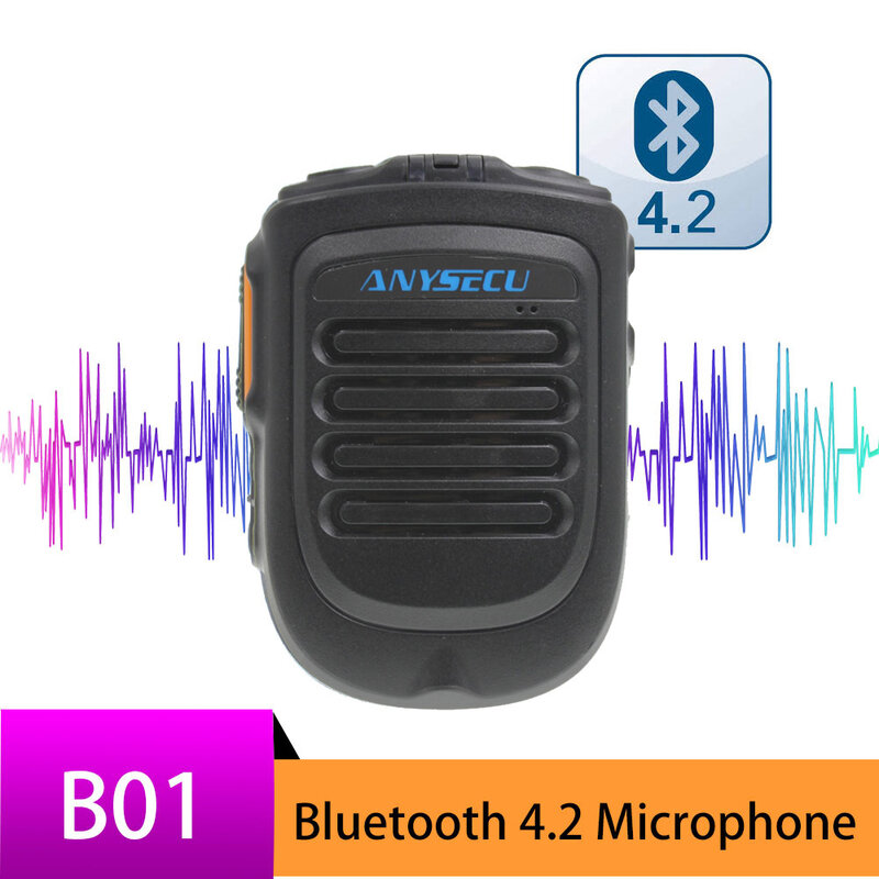 Bluetooth Microfono B01 Tenuto In Mano Senza Fili Microfono per 3G 4G Newwork IP Radio Con REALPTT ZELLO App Android Mobile telefono