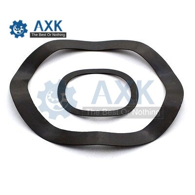 100Pcs DIN137B M3 M4 M5 M6 M8 M10 M12 M16 Black Steel 65MN Wave Gasket Ring Three Wave Washers Spring Washer