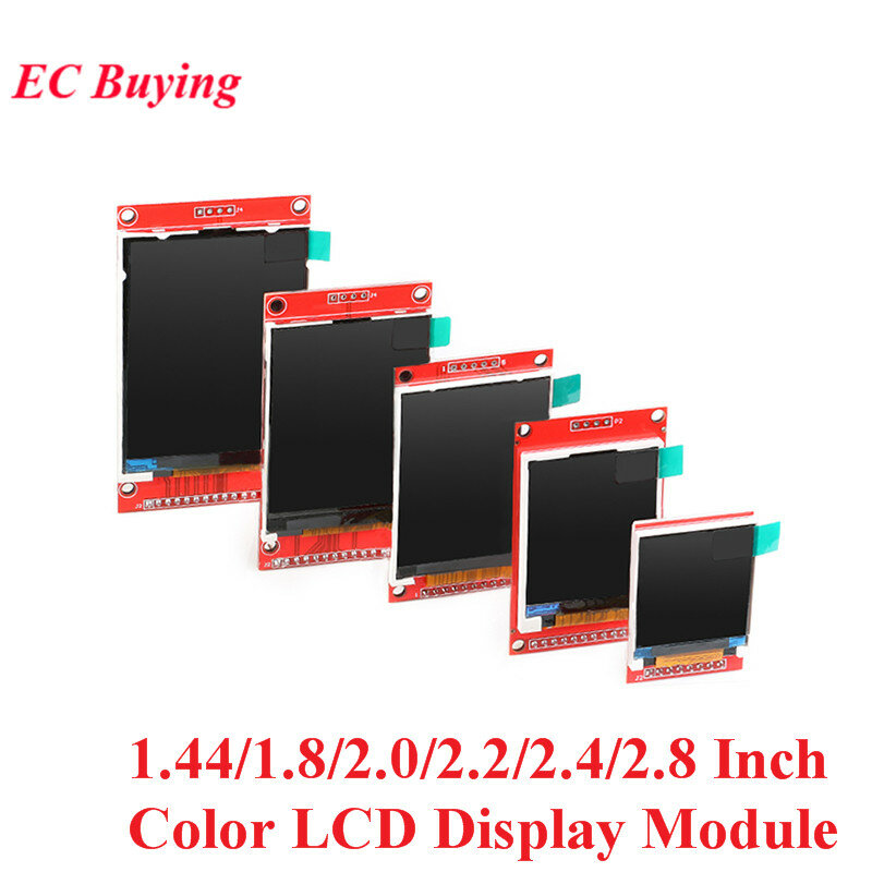 TFT 컬러 스크린 LCD 디스플레이 모듈 드라이브, ST7735 ILI9225 ILI9341 인터페이스 SPI 128x128 240x320, 1.44 인치, 1.8 인치, 2.0 인치, 2.2 인치, 2.4 인치, 2.8 인치