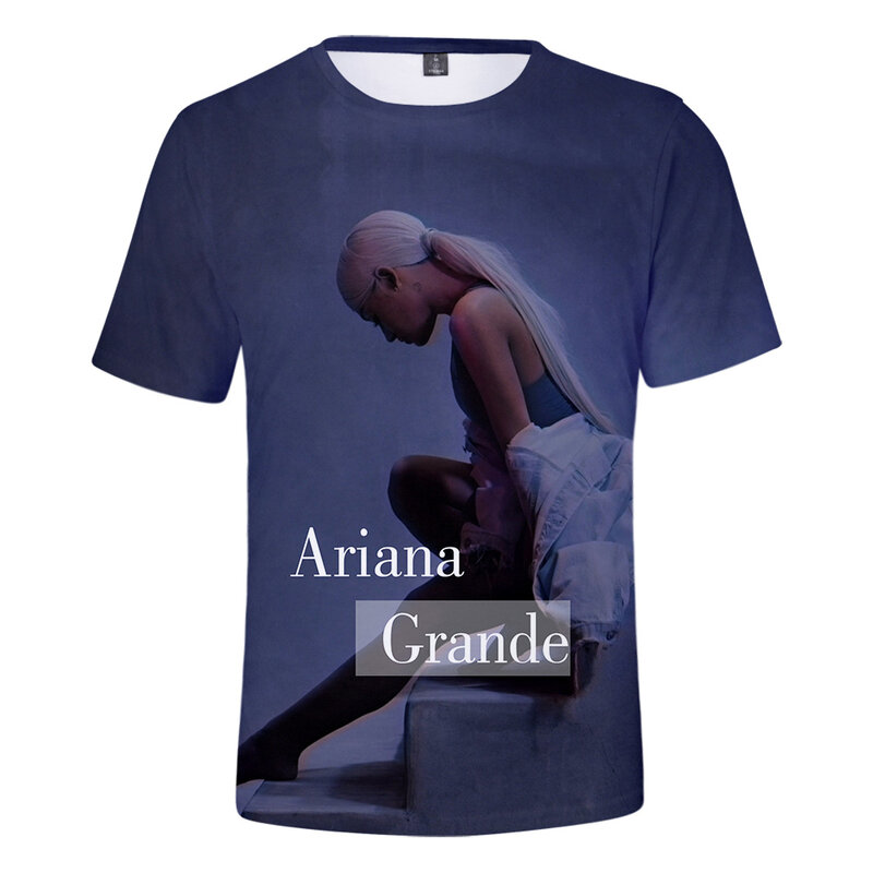 Hot Singer Ariana Grande Fashion 3D print T shirt Men/Women Summer Breathable Hip Hop Short Sleeve T shirt