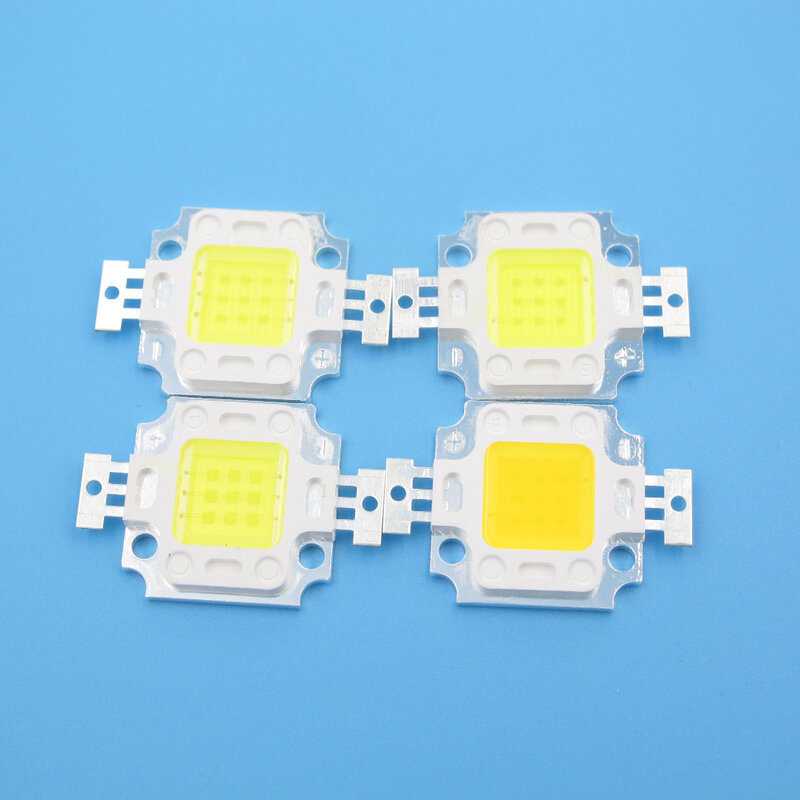 Ampoule LED SMD COB 10W, haute qualité, avec puce BridgeLux / Epistar/Epileds, naturel, blanc froid, rouge, jaune, rose