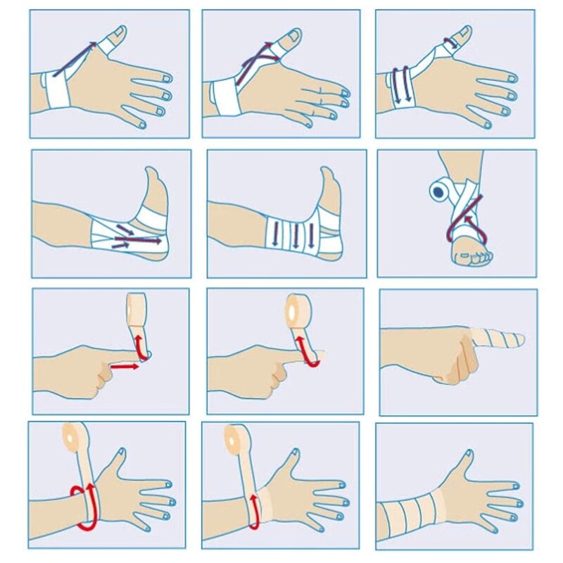 Samoprzylepny bandaż samoprzylepny bandaż pierwszej pomocy okład z mocne elastyczne taśmy ciśnieniowe wodoodporna terapia medyczna