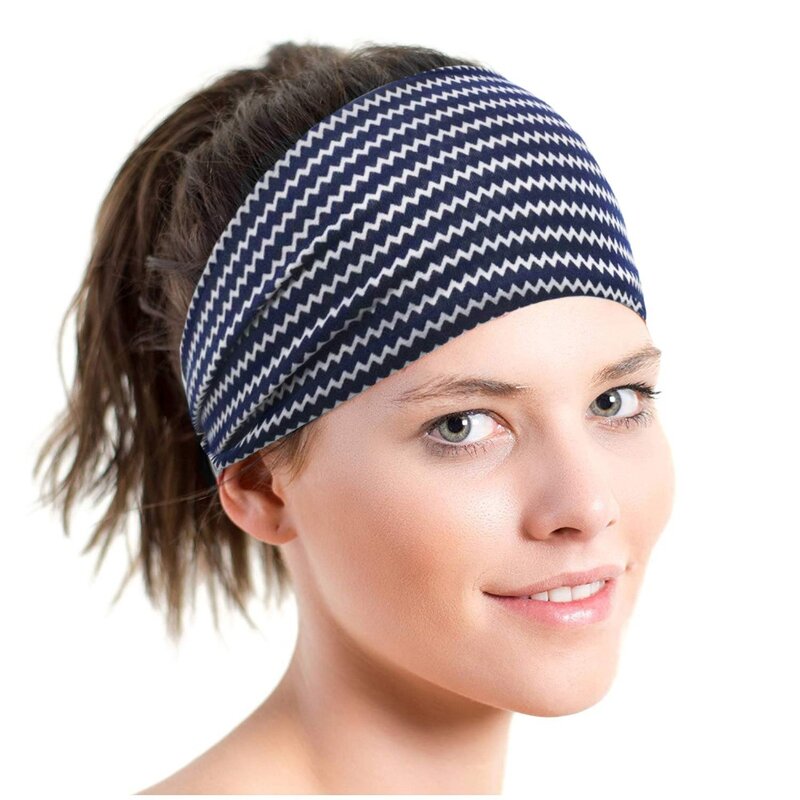 2019 10pcs Women Yoga Headband Sport Elastic printed floral Head Bandage Running Sweat Absorbing Running Gym Scrunchy Hair Bands