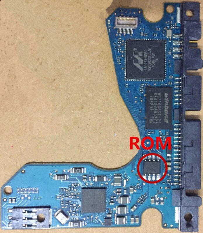 Seagate HDD PCB Logic Board / 100809471 REVA / 1384 B , 5169 D / ST1000LM035 , ST2000LM007 , ST500LM030