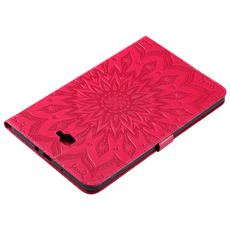 Luxe Zonnebloem Leather Wallet Magnetic Flip Case Cover Tassen Tablet Coque Funda Voor Samsung Galaxy Tab EEN A6 10.1 T580 t585 2016