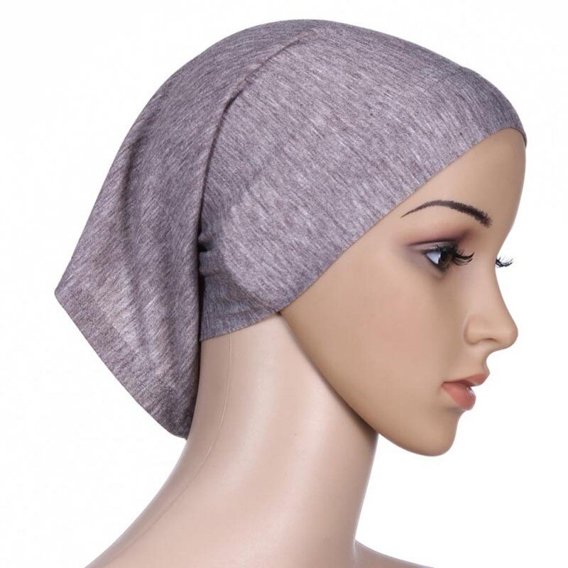Las nuevas mujeres Hijab bajo bufanda Tuban pelo sombrero tapa hueso pañuelo islámico cubierta de la cabeza de 15 colores PY4