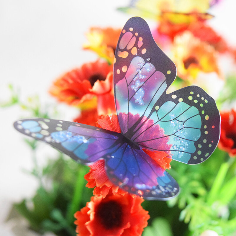 18 Stks/set 3d Crystal Butterfly Muursticker Mooie Vlinders Art Decals Home Decor Stickers Bruiloft Decoratie Op De Muur