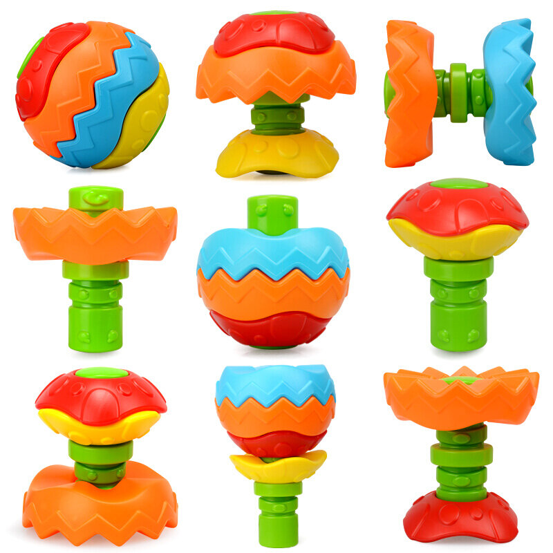Montessori Baby early education toys rainbow stacked cup Hundred changes fitness ball Nesting Stack Rainbow Ring Tower Baby Gift