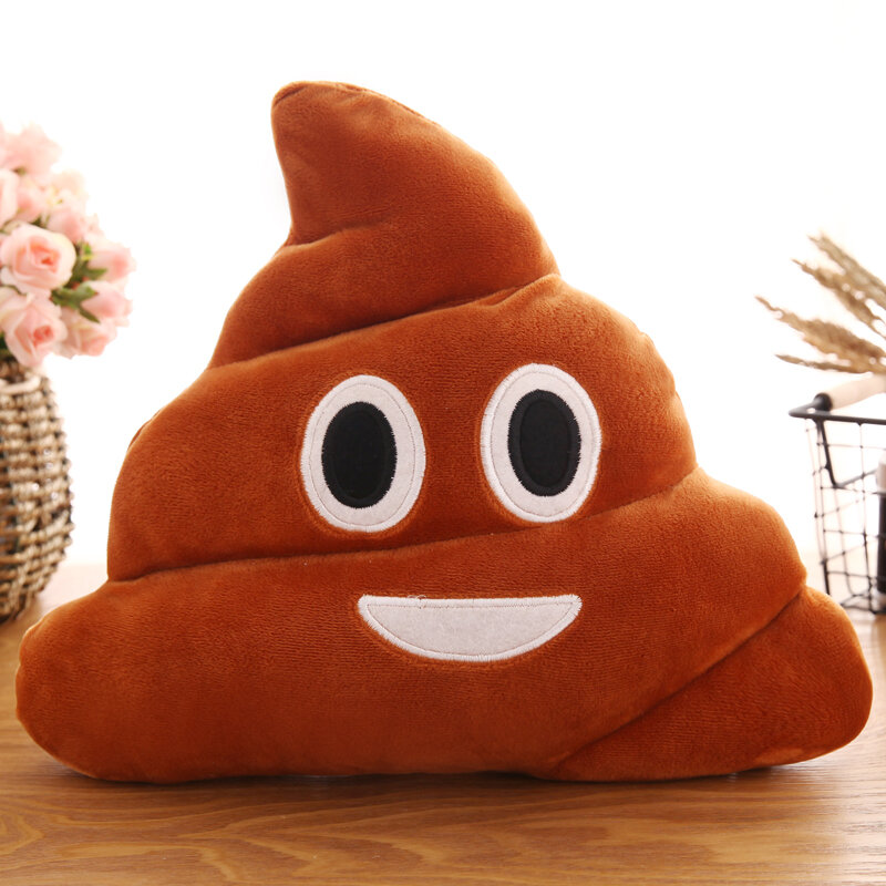 Poo Emoji Poop Pillow Case Home Sofa Décor Cushion Cover 