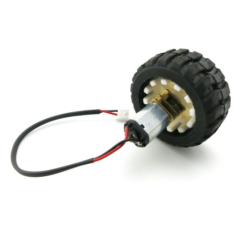 Motor de microengranaje N20 y ruedas de goma para Robot de bricolaje, modelo de coche inteligente, 3V, 6V, N20, caja de cambios de velocidad de Metal, Kit de rueda de Motor