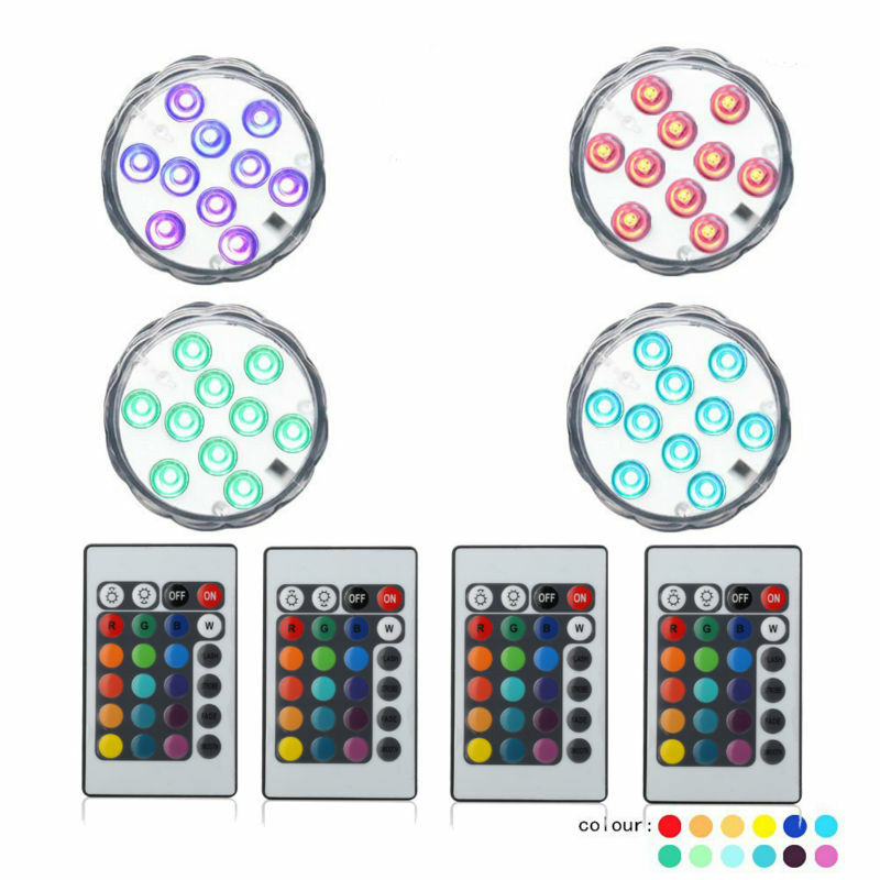 1Pc/lot Remote LED Submersible Light Base Wedding Party Favor 16 Colors Available garden outdoor lighting Decorative Light