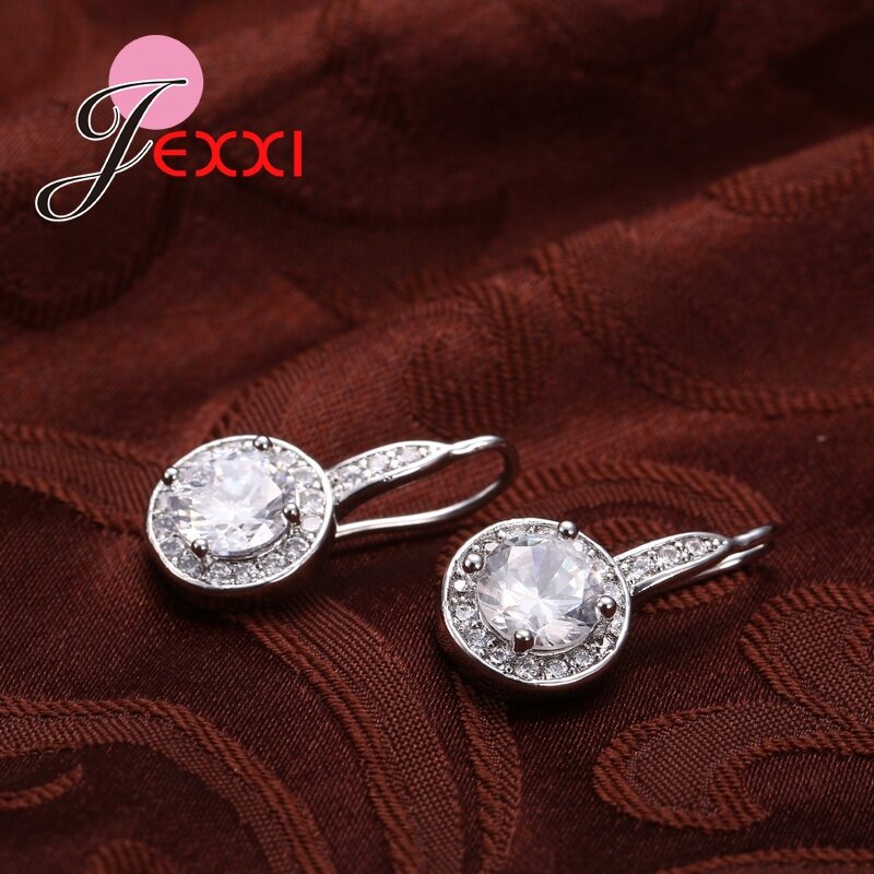 Pendientes de plata esterlina 925 para mujer, aretes de cristal CZ de alta calidad, accesorios de joyería de moda, venta al por mayor