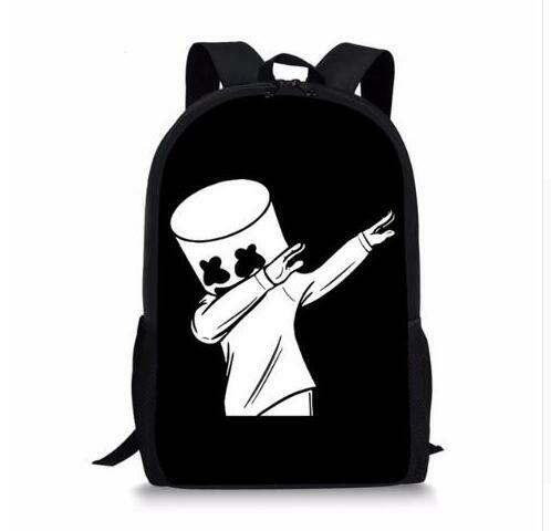 3d Printde Marshmello School Bags for Boys Girls Student Children School Backpack Satchel Kids Book Bag mochila support costomze