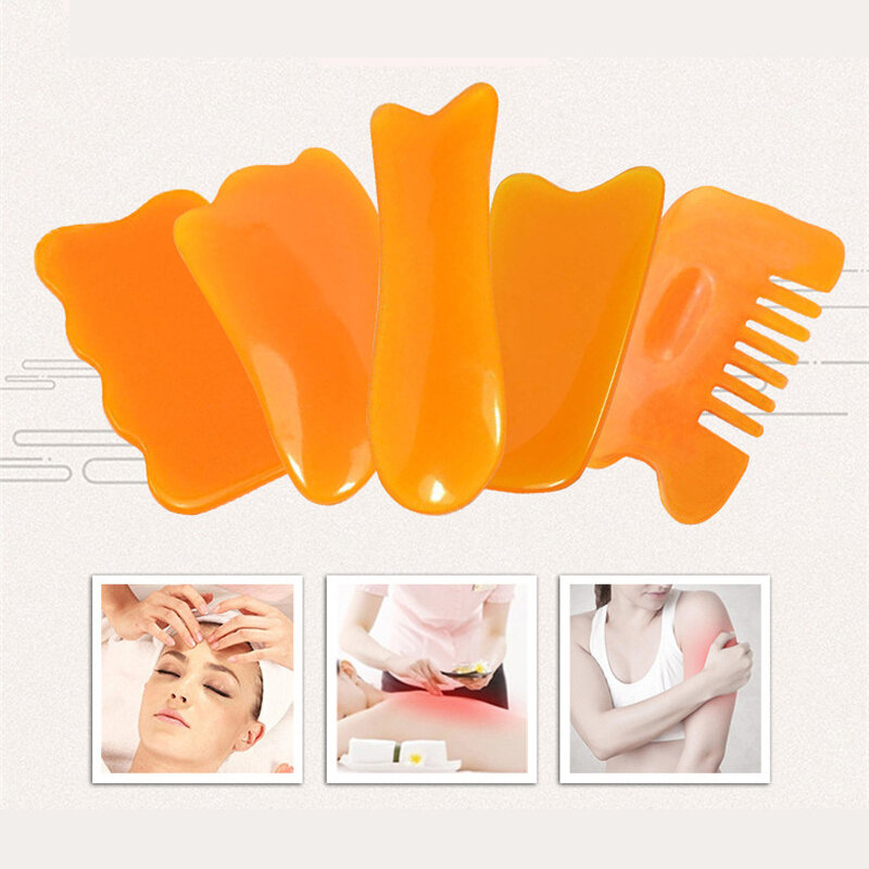 Antistress Scraping Guasha Massage Board Acupuncture Massager Beeswax GuaSha SPA Therapy Facial Eyes Acupoint Massage Relaxation