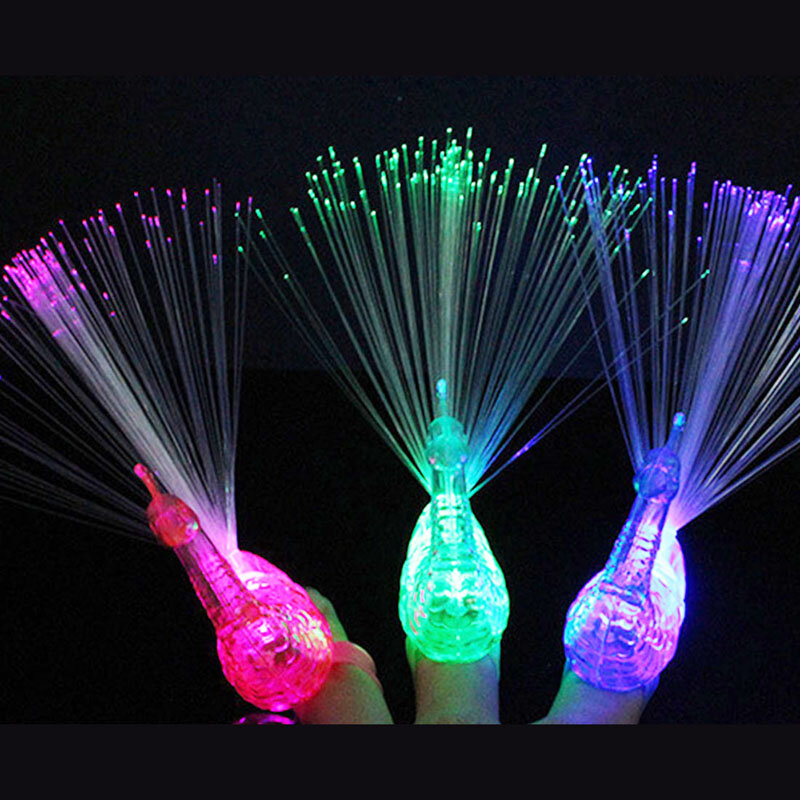 Anillo de luz LED con forma de pavo real para niños, lámpara de fiesta, juguete inteligente para regalo, accesorios, 1 unidad