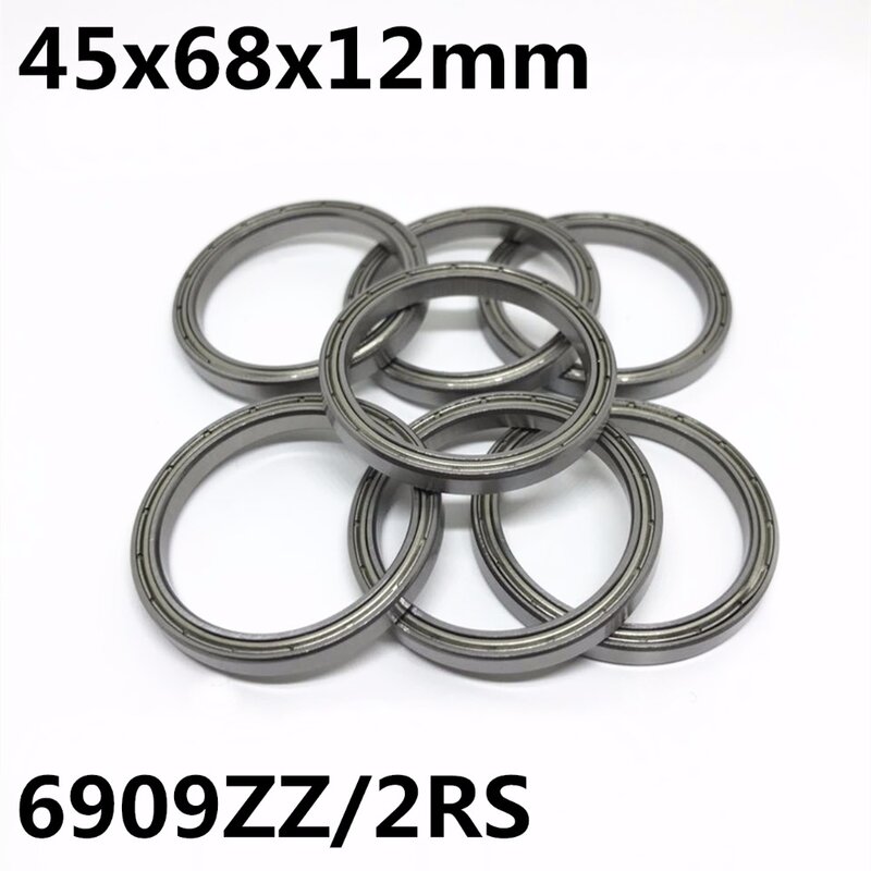 10PCS 6909ZZ 6909-2RS Thin wall ball bearings 45x68x12 mm Bearing steel High quality 6909 6909Z 6909RS